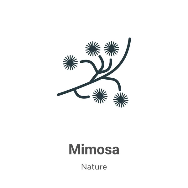 Mimosa Vector Icon White Background Flat Vector Mimosa Icon Symbol — Stock vektor