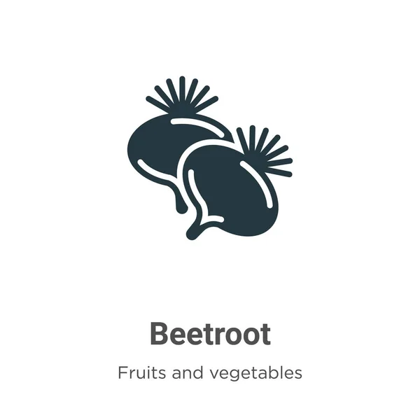 Вектор Иконки Beetroot Белом Фоне Знак Символа Плоского Векторного Жука — стоковый вектор