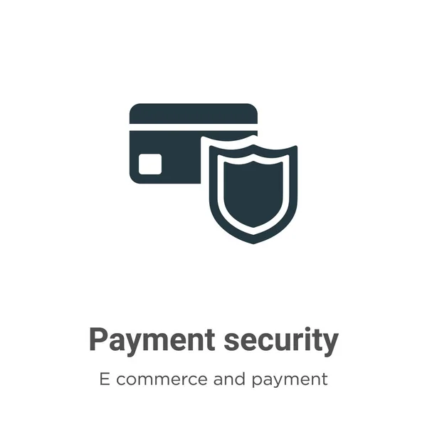 Zahlungssicherheitsvektorsymbol Auf Weißem Hintergrund Flat Vector Payment Security Symbol Zeichen — Stockvektor