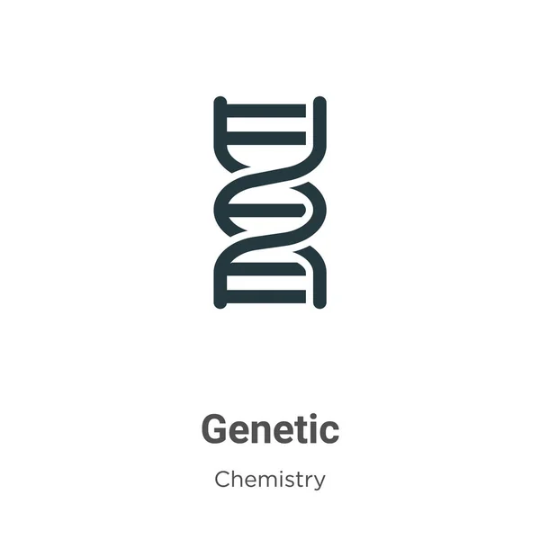 Genetická vektorová ikona na bílém pozadí. Plochý symbol vektorové genetické ikony ze sbírky moderní chemie pro mobilní koncept a design webových aplikací. — Stockový vektor