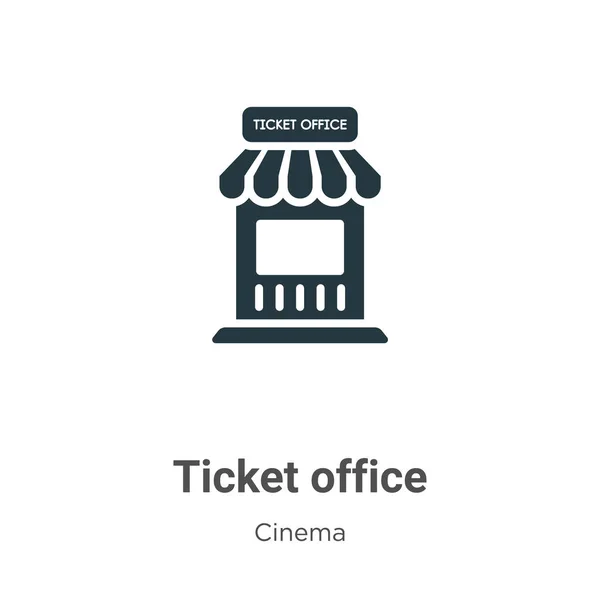Ticket office vector icon on white background. Flat vector ticket office icon symbol sign from modern cinema collection for mobile concept and web apps design. — Stock Vector