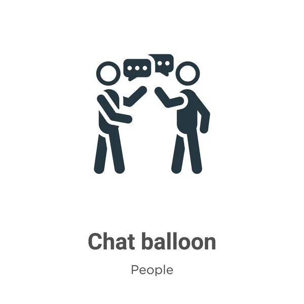 Chat Icône Vectorielle Ballon Sur Fond Blanc Signe Symbole Icône — Image vectorielle