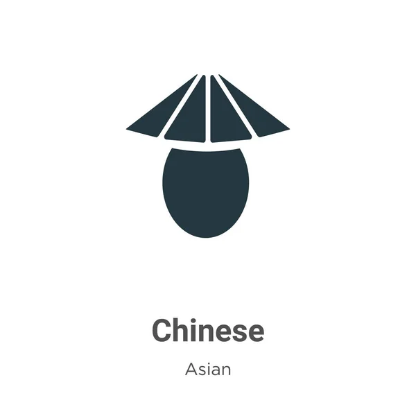 Chinese vector icon on white background. Flat vector chinese icon symbol sign from modern asian collection for mobile concept and web apps design. - Stok Vektor
