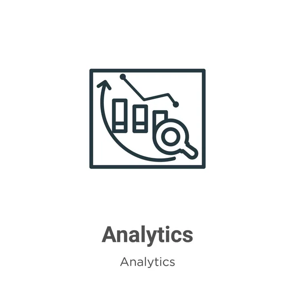 Analytics Umreißt Vektor Symbol Dünne Linie Schwarzes Analytics Symbol Flacher — Stockvektor