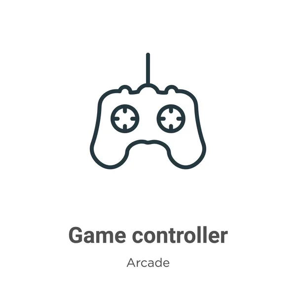 Game Controller Outline Vector Icon Thin Line Black Game Controller — Stock Vector