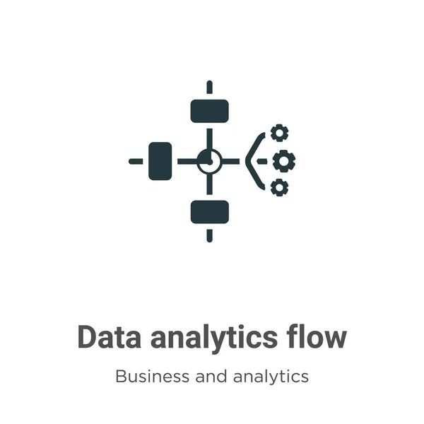 Data Analytics Flow Vector Icon White Background Flat Vector Data — Stock Vector