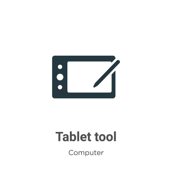 Планшетний Інструмент Вектор Піктограма Білому Тлі Плоский Векторний Значок Значка — стоковий вектор