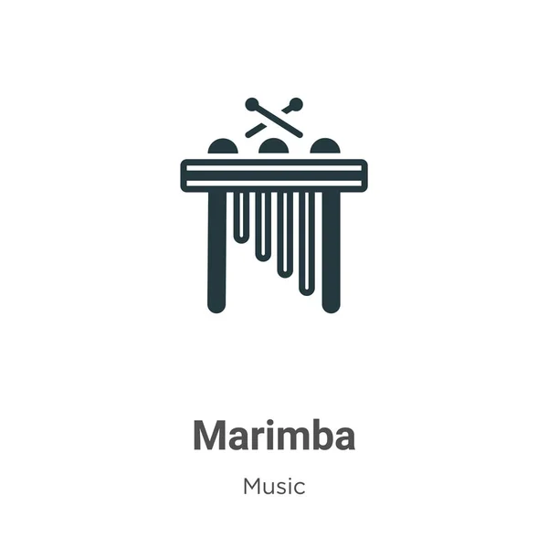Marimba vector icon on white background. Flat vector marimba icon symbol sign from modern music collection for mobile concept and web apps design. — Stock Vector