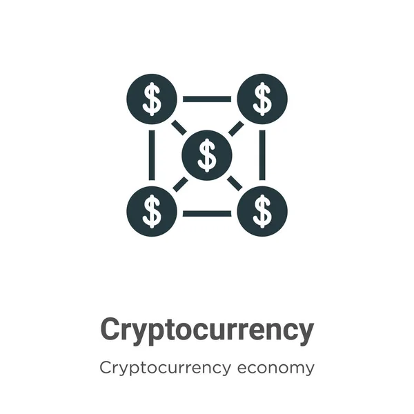 Icône Cryptocurrency Vector Sur Fond Blanc Symbole Icône Cryptocurrence Vectorielle — Image vectorielle