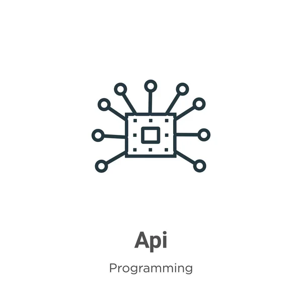 Icona Vettoriale Api Contorno Icona Api Nera Linea Sottile Semplice — Vettoriale Stock