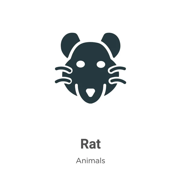아이콘 Flat Vector Rat Icon Symbol Sign Modern Animals Collection — 스톡 벡터
