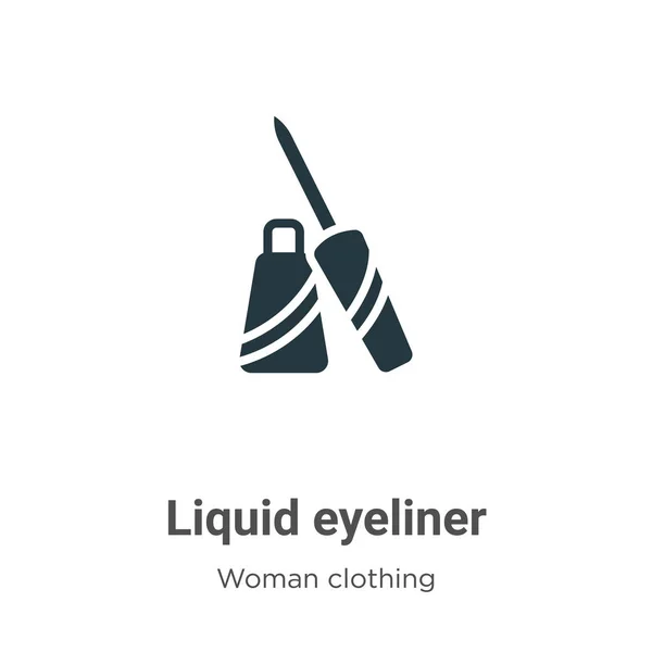 Liquid Eyeliner Vector Icon White Background Flat Vector Liquid Eyeliner — ストックベクタ