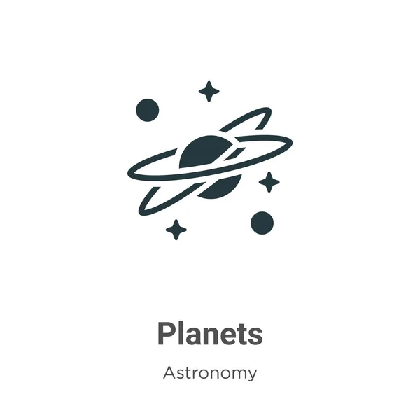 Icône Vectorielle Des Planètes Sur Fond Blanc Signe Symbole Icône — Image vectorielle