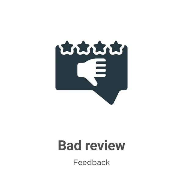Bad Review Vector Icon White Background Flat Vector Bad Review — Stock Vector