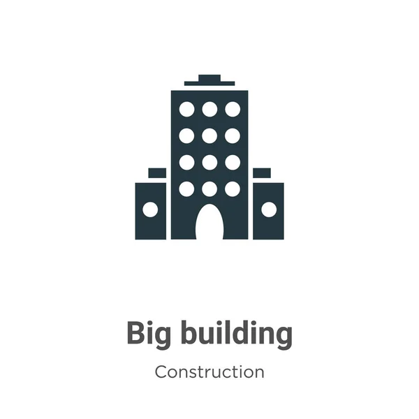 Big Building Vector Icon White Background Flat Vector Big Building — Stock Vector