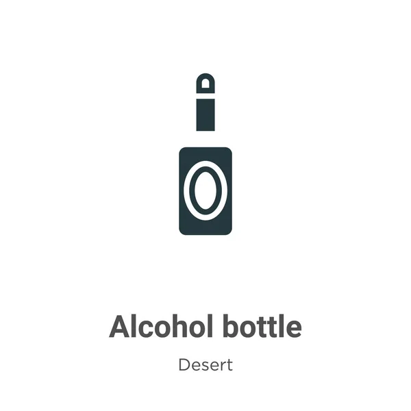Alkoholflaska Vektor Ikon Vit Bakgrund Platt Vektor Alkohol Flaska Ikon — Stock vektor