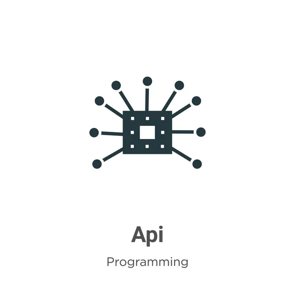 白色背景上的Api向量图标 移动概念和网络应用程序设计的现代程序设计集合中的平面向量Api图标符号 — 图库矢量图片