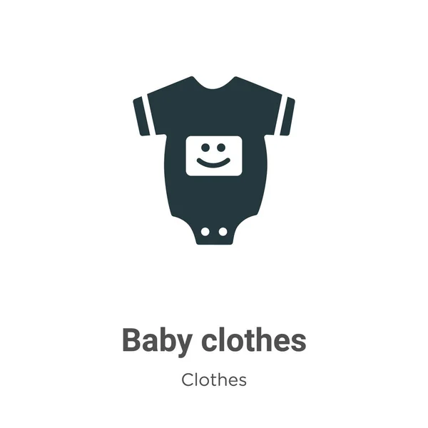 Icône Vectoriel Des Vêtements Pour Bébé Sur Fond Blanc Symbole — Image vectorielle
