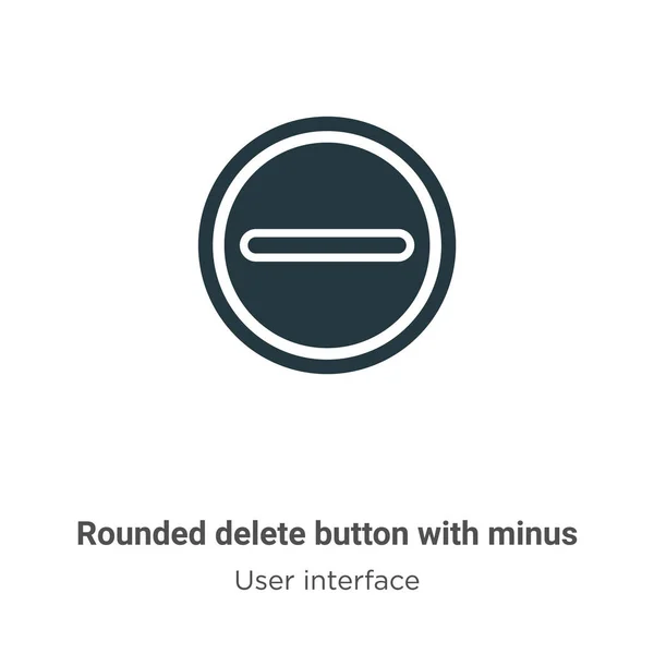 Botón Borrado Con Signo Vectorial Negativo Sobre Fondo Blanco Botón — Vector de stock