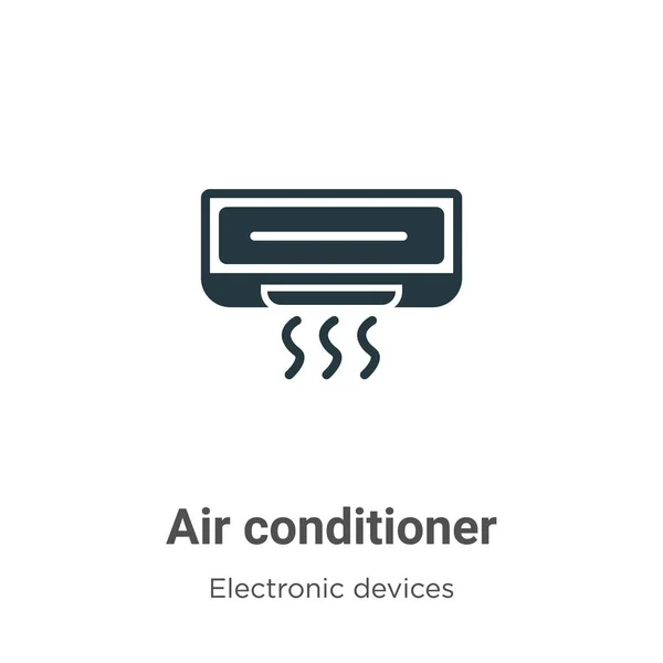Icona Vettoriale Del Climatizzatore Sfondo Bianco Flat Vettore Aria Condizionata — Vettoriale Stock