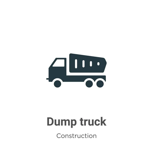 Dump Camion Vettore Icona Sfondo Bianco Flat Vettoriale Dump Camion — Vettoriale Stock