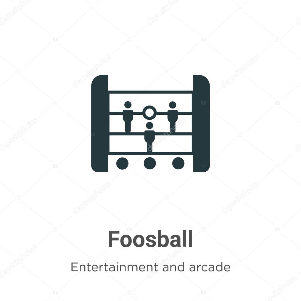Foosball vector icon on white background. Flat vector foosball icon symbol sign from modern entertainment and arcade collection for mobile concept and web apps design.
