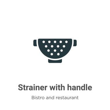 Beyaz arkaplanda vektör simgesi olan süzgeç. Mobil konsept ve web uygulamaları tasarımı için modern bistro ve restoran koleksiyonundan simge işareti içeren düz vektör süzgeci.