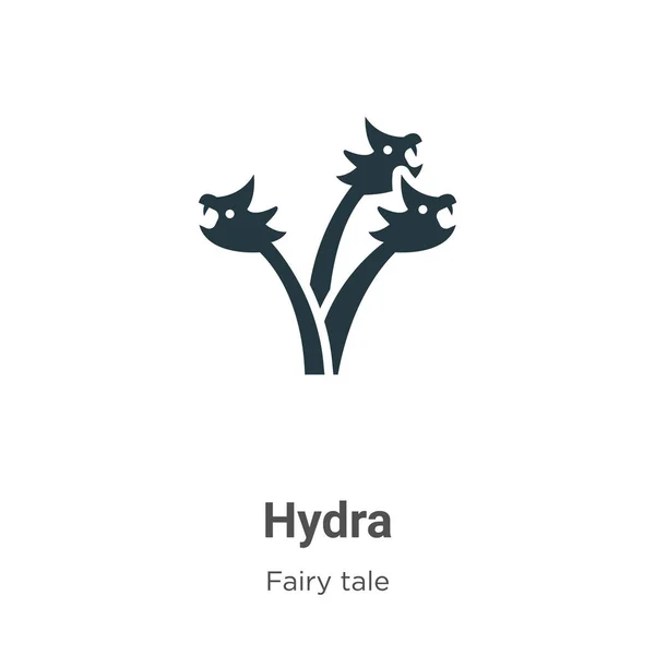 Hydra Vector Icoon Witte Achtergrond Vlakke Vector Hydra Pictogram Symbool — Stockvector