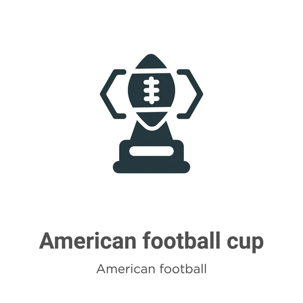 Americký Fotbalový Pohár Vektor Ikona Bílém Pozadí Plochý Vektorový Americký — Stockový vektor