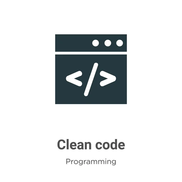Ícone Vetorial Código Limpo Fundo Branco Símbolo Ícone Código Limpo —  Vetores de Stock