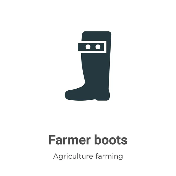 Фермерские Ботинки Векторная Икона Белом Фоне Знак Символа Современной Культуры — стоковый вектор