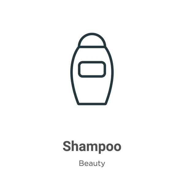 Shampoo Outline Vector Icon Thin Line Black Shampoo Icon Flat — 스톡 벡터