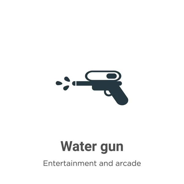 Waterpistool Vector Icoon Witte Achtergrond Flat Vector Waterpistool Pictogram Symbool — Stockvector