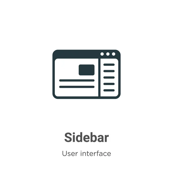 Sidebar Vector Icon White Background Flat Vector Sidebar Icon Symbol — Stock Vector