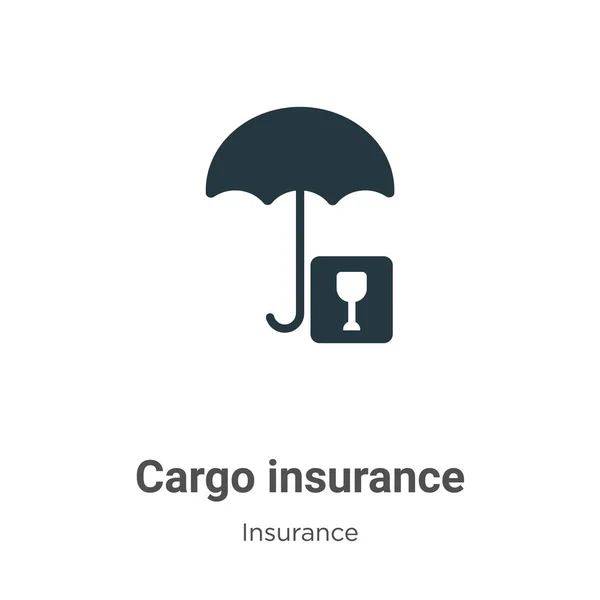 Cargo Insurance Vector Icon White Background Flat Vector Cargo Insurance - Stok Vektor