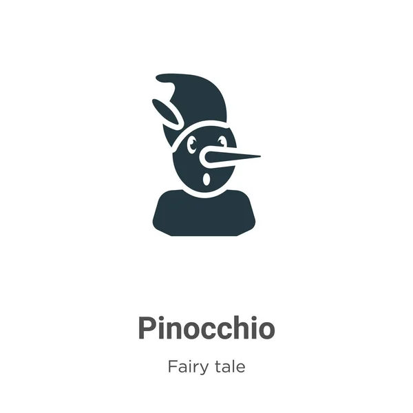 Icono Vectorial Pinocchio Sobre Fondo Blanco Signo Icono Pincho Vectorial — Archivo Imágenes Vectoriales