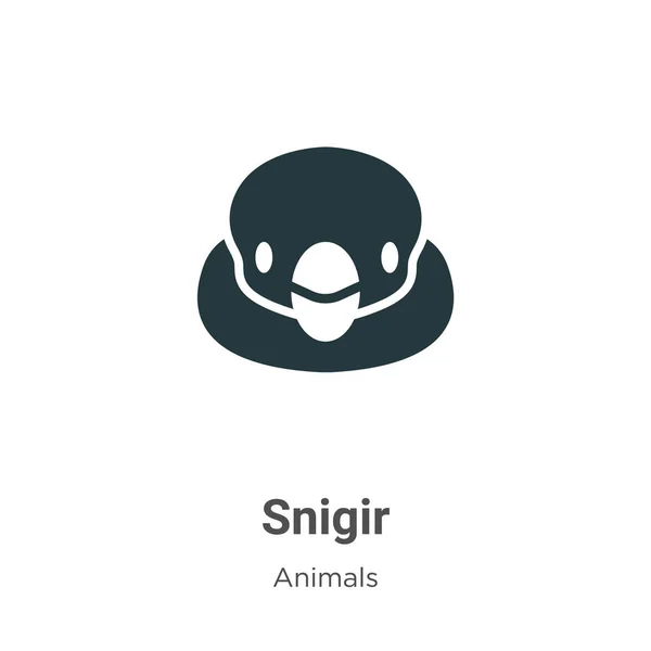 하얀 배경에 스니기르 벡터 아이콘 이 있습니다. ( 영어 ) flat vector snigir icon signature sign from modern animals collection for mobile conception and web apps design. — 스톡 벡터