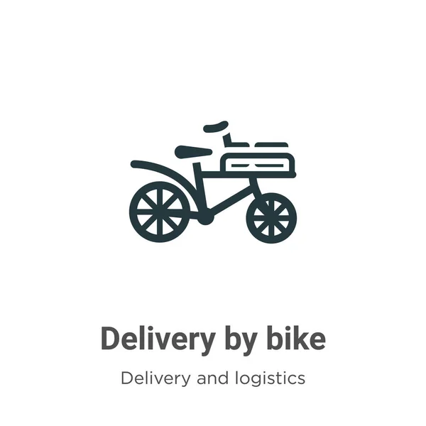 Delivery Bike Vector Icon White Background Flat Vector Delivery Bike — Vettoriale Stock