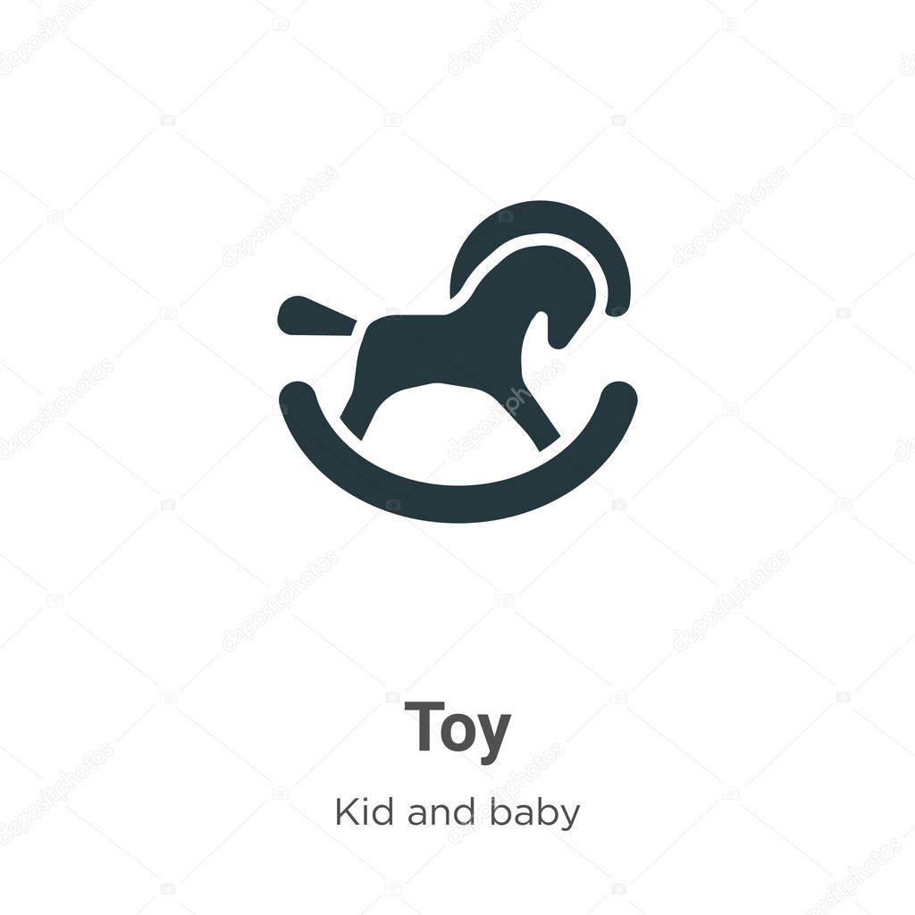 Toy glyph icon vector on white background. Flat vector toy icon symbol sign from modern kids and baby collection for mobile concept and web apps design.