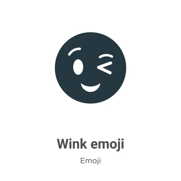 Wink Emoji Vetor Ícone Fundo Branco Sinal Símbolo Ícone Ícone — Vetor de Stock