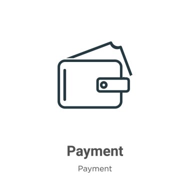 Ödeme özeti vektör simgesi. İnce çizgi siyah ödeme simgesi, düz vektör basit element çizimi düzenlenebilir ödeme konseptinden izole edilmiş beyaz arka plan vuruşu