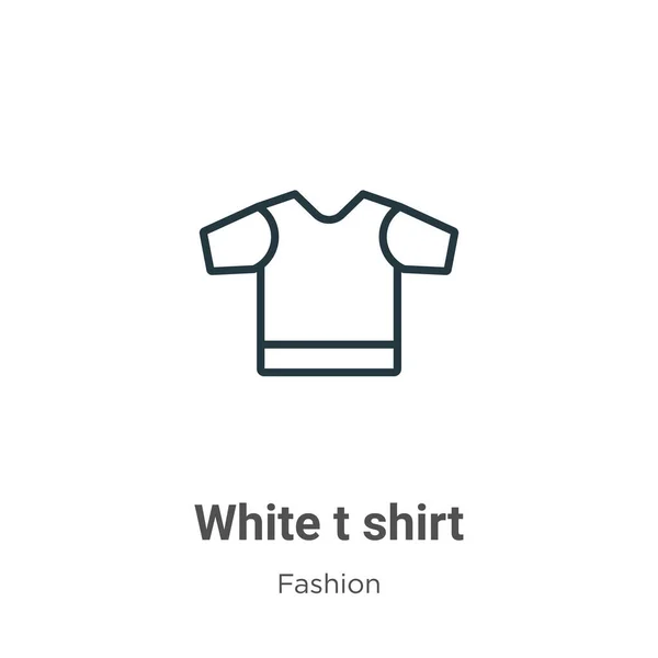 티셔츠 아이콘 Thin Line Black White Shirt Icon Flat Vector — 스톡 벡터