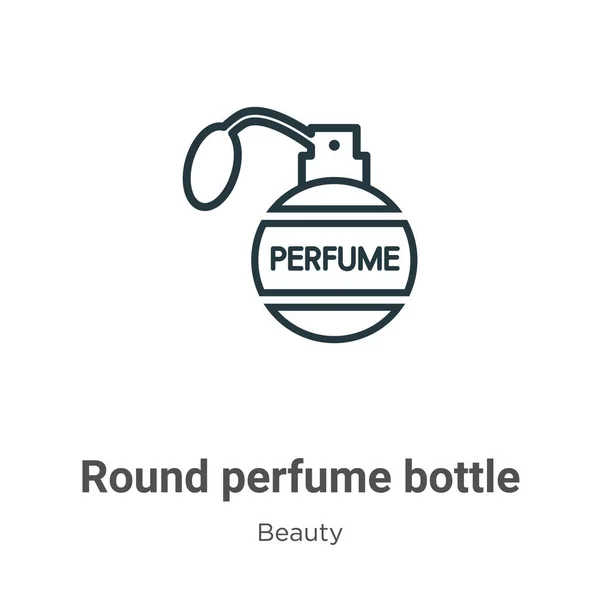 Frasco Perfume Redondo Contorno Icono Vector Icono Botella Perfume Redondo — Archivo Imágenes Vectoriales