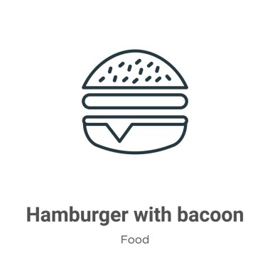 Download Hamburger With Bacoon Icon Free Vector Eps Cdr Ai Svg Vector Illustration Graphic Art