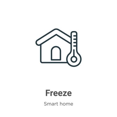 Taslak vektör simgesini dondur. İnce çizgi siyah dondurma simgesi, düz vektör basit element illüstrasyonuName