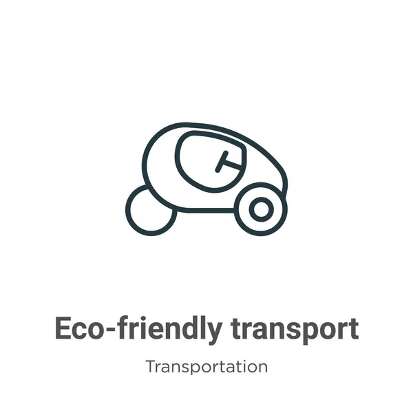 Eco Friendly Transport Outline Vector Icon Thin Line Black Eco — Stock Vector