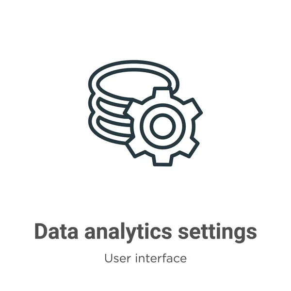 Ρυθμίσεις Ανάλυσης Δεδομένων Περιγράφουν Διανυσματικό Εικονίδιο Λεπτή Γραμμή Μαύρο Εικονίδιο — Διανυσματικό Αρχείο