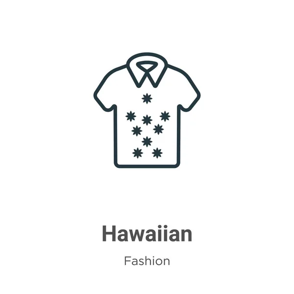 ハワイの輪郭ベクトルアイコン 細い線黒のハワイのアイコン 白の背景に編集可能なファッションコンセプト孤立ストロークからフラットベクトルシンプルな要素イラスト — ストックベクタ