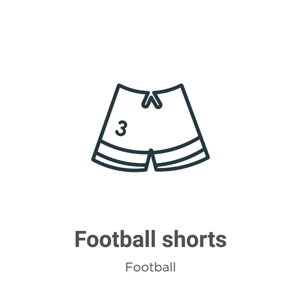 Voetbal Shorts Schetsen Vector Icoon Dunne Lijn Zwarte Voetbal Shorts — Stockvector