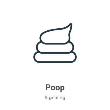 Kaka ana hatlı vektör simgesi. İnce çizgi siyah kaka simgesi, düz vektör basit element illüstrasyonu düzenlenebilir sinyal kavramından beyaz arkaplanda izole edilmiş vuruş